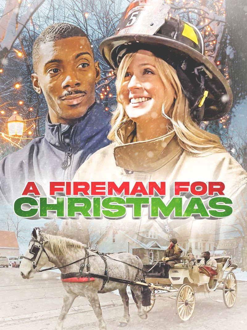 A Fireman for Christmas movie poster print