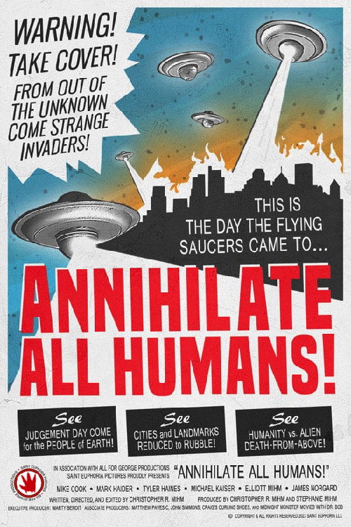 Annihilate All Humans! movie poster print
