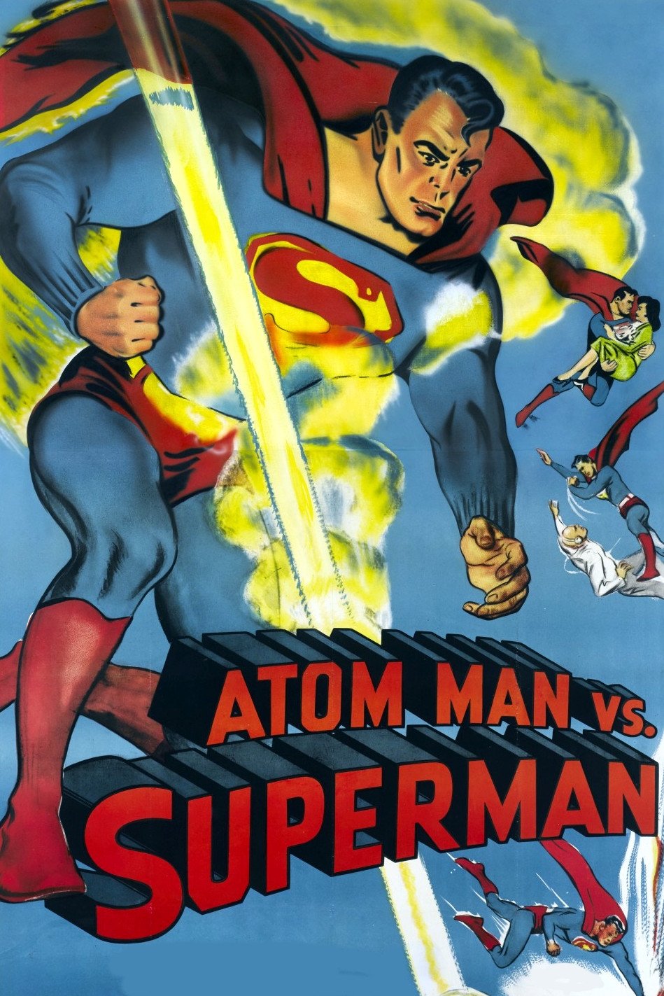 Atom Man vs. Superman movie poster print