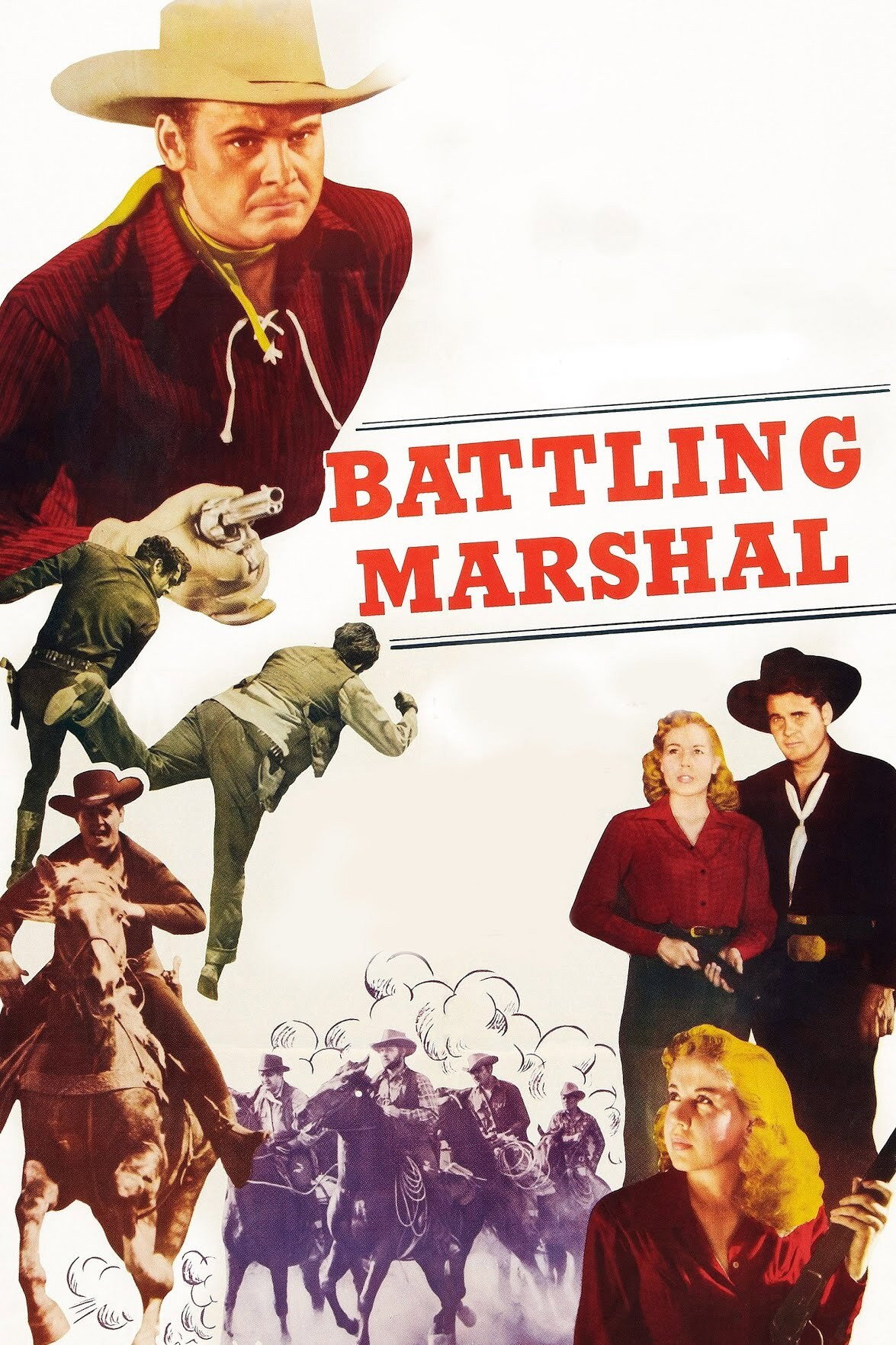 Battling Marshal movie poster print