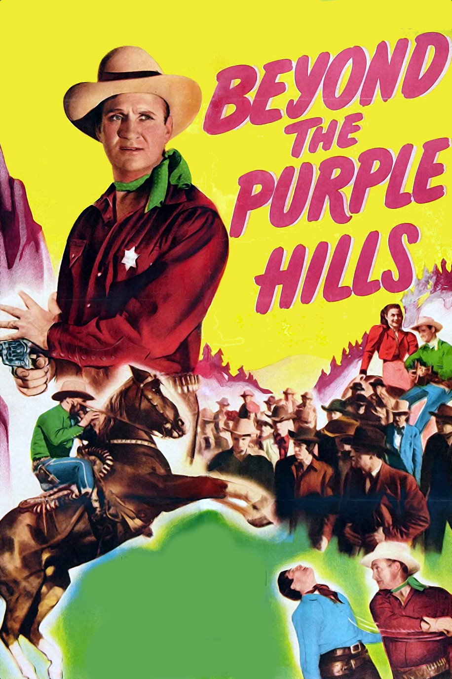 Beyond the Purple Hills movie poster print