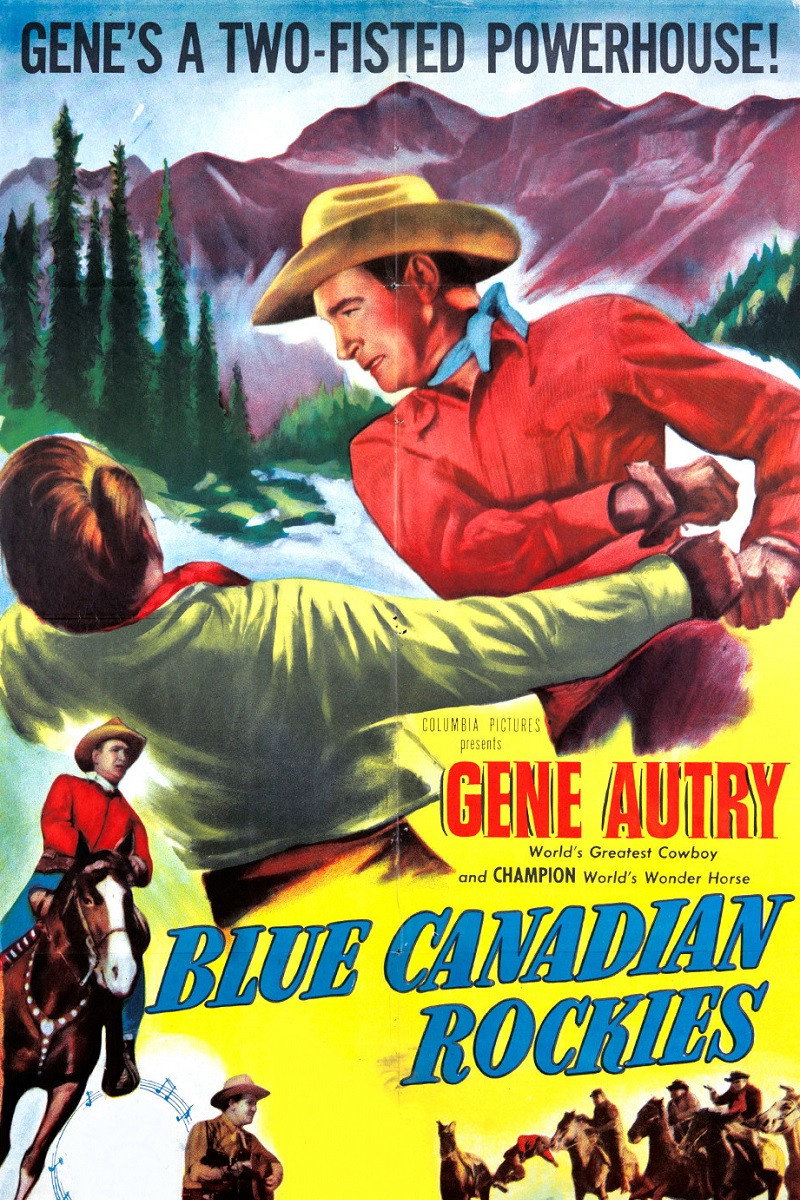 Blue Canadian Rockies movie poster print