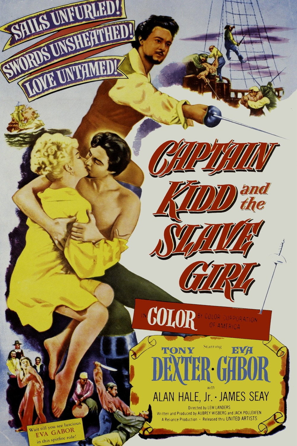 Captain Kidd and the Slave Girl movie poster print