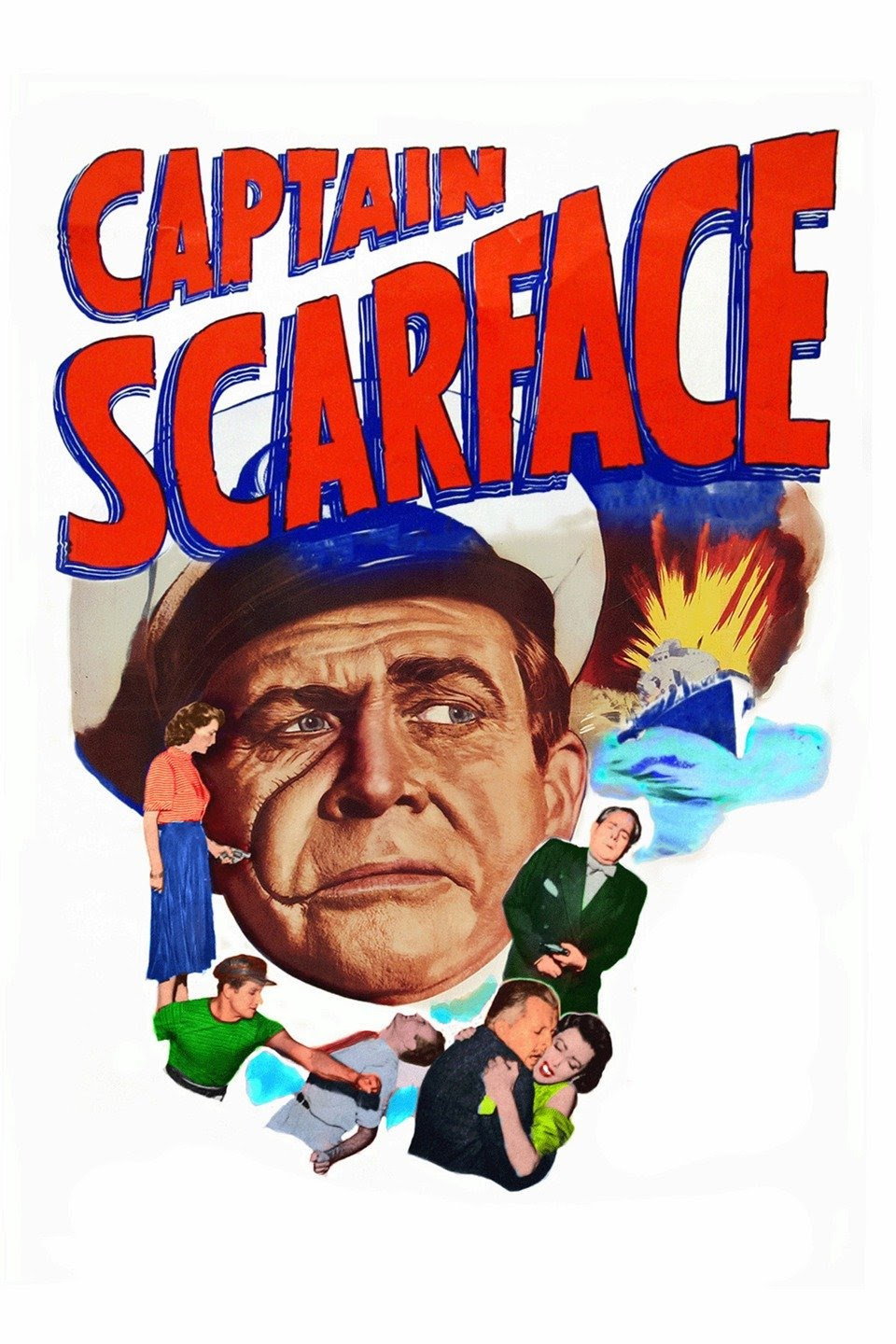 Captain Scarface movie poster print