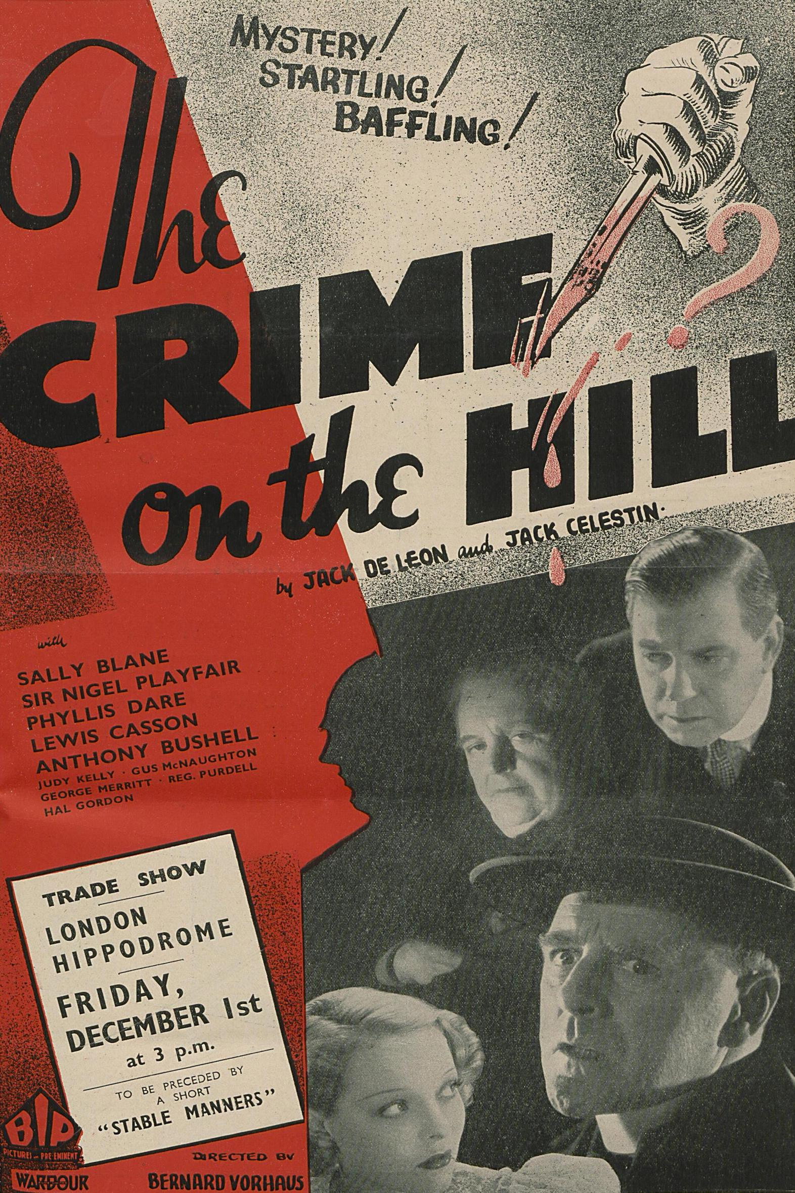 Crime on the Hill movie poster print
