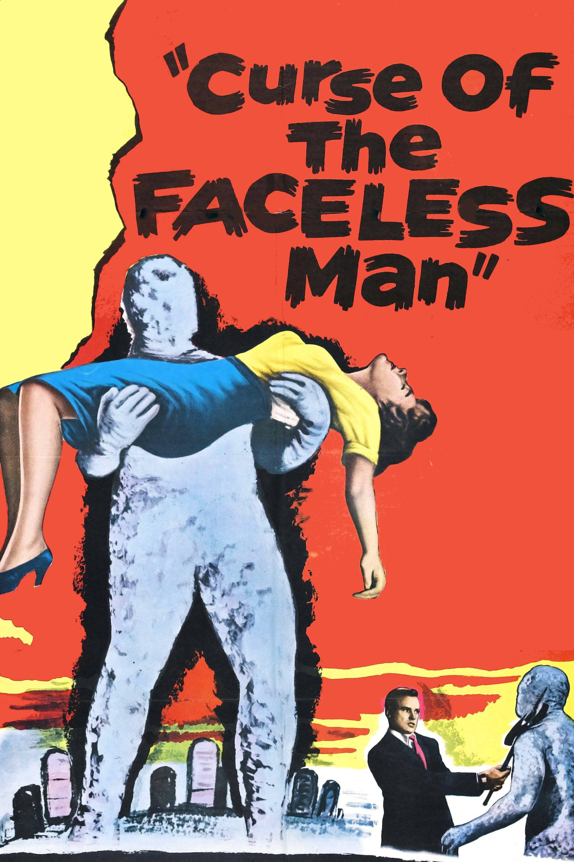 Curse of the Faceless Man movie poster print