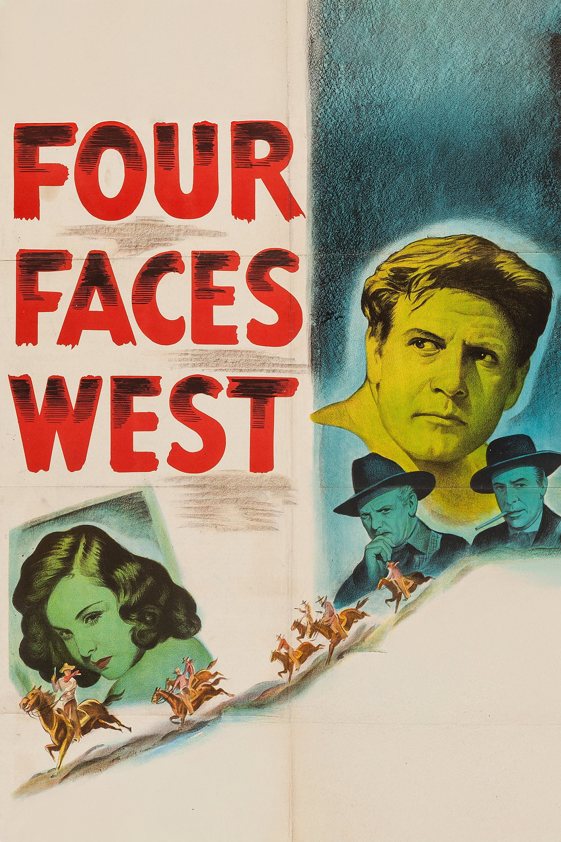 Four Faces West movie poster print