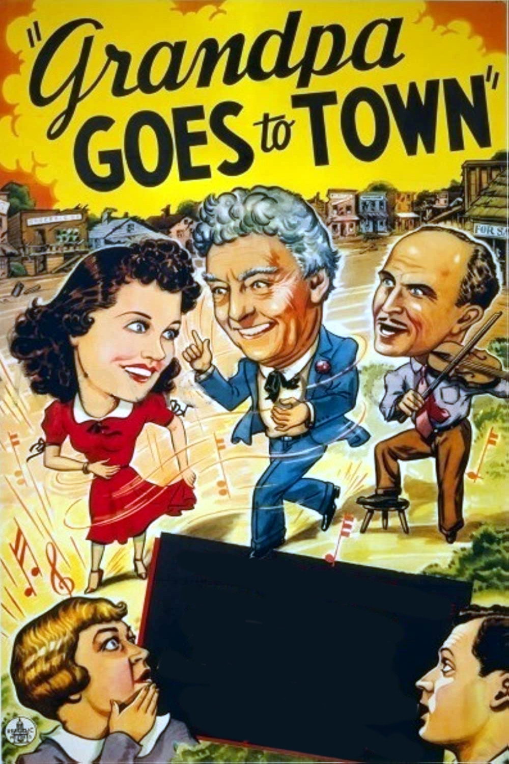 Grandpa Goes to Town movie poster print