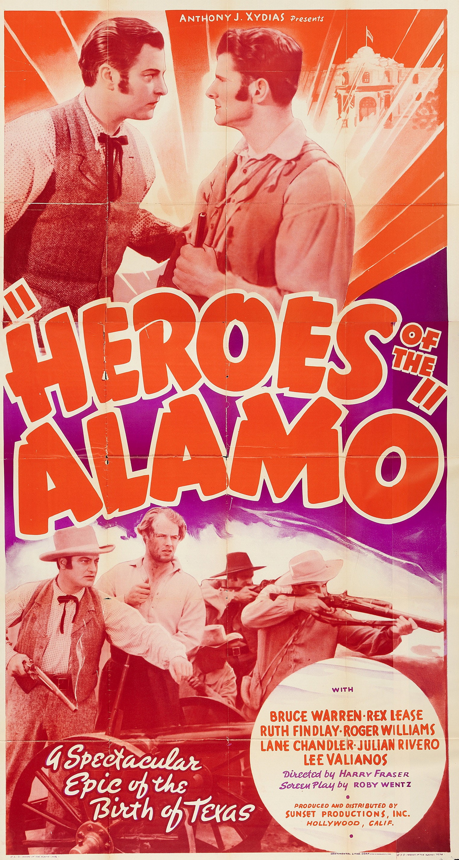 Heroes of the Alamo movie poster print