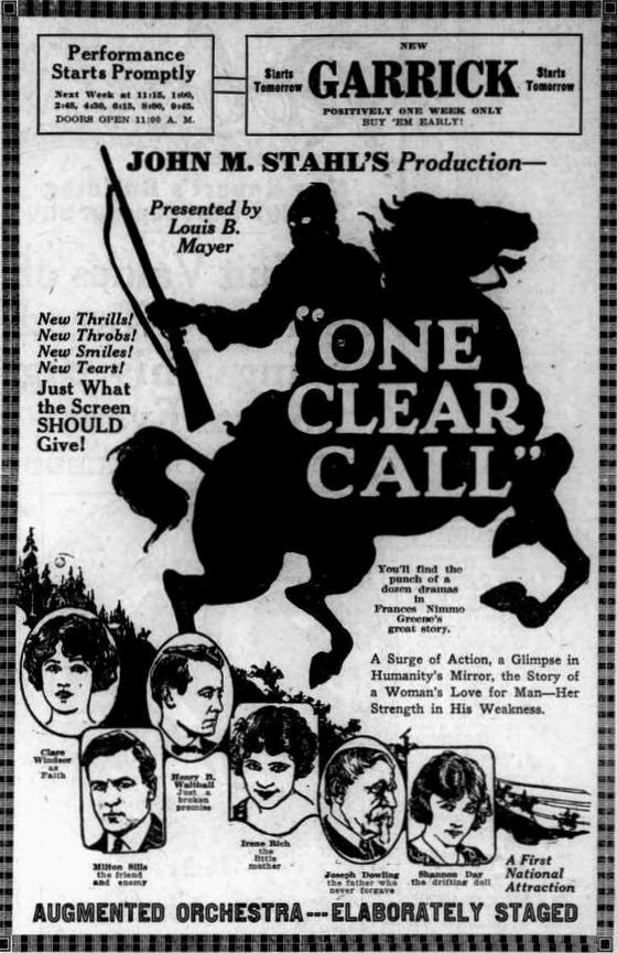 One Clear Call movie poster print