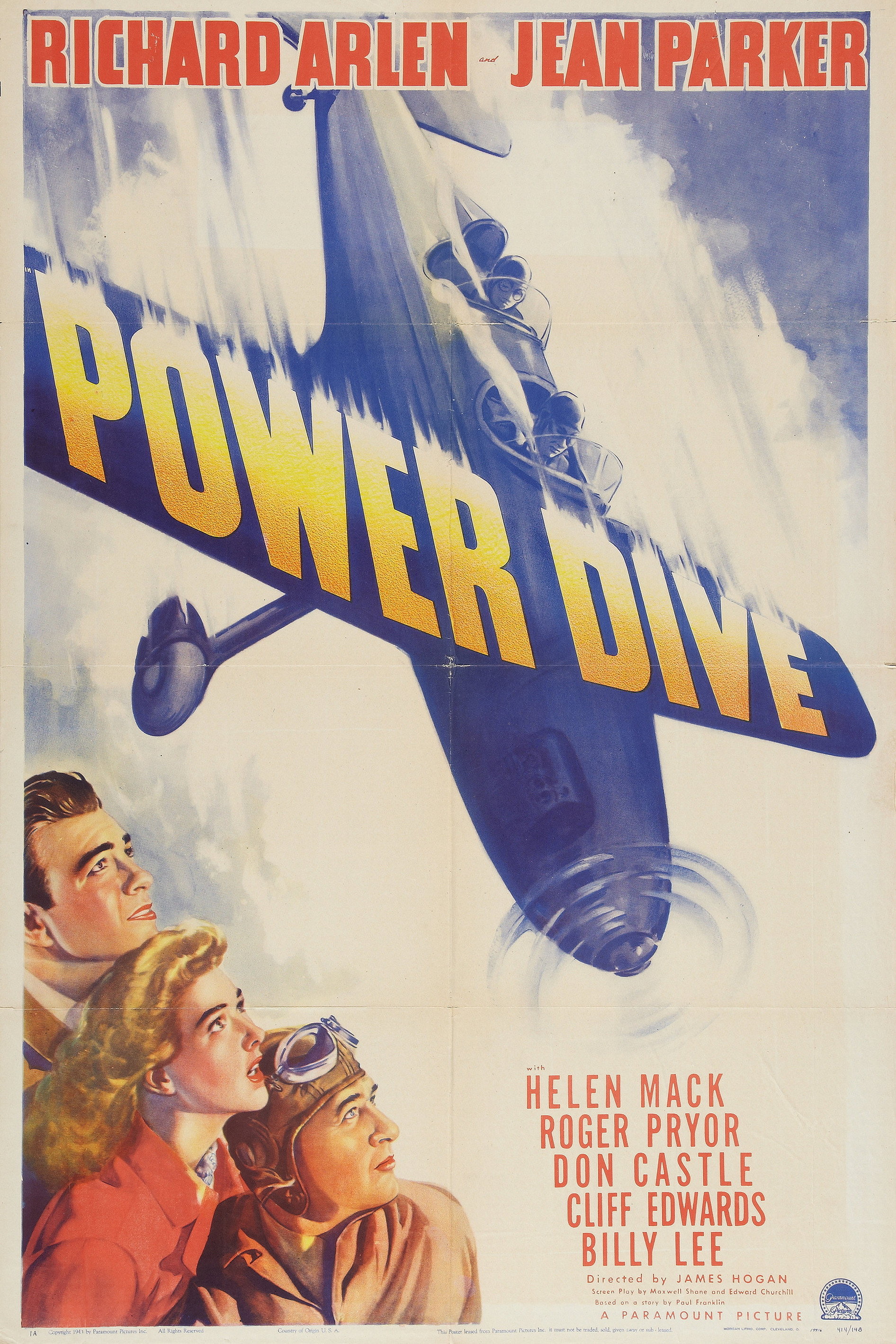 Power Dive movie poster print