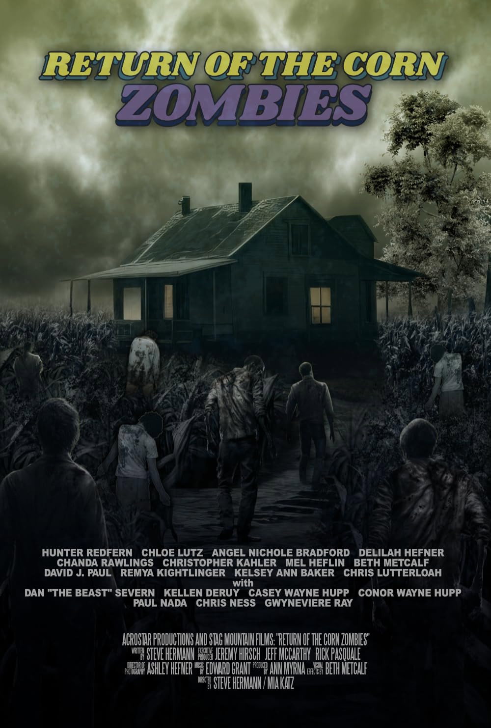 Return of the Corn Zombies movie poster print
