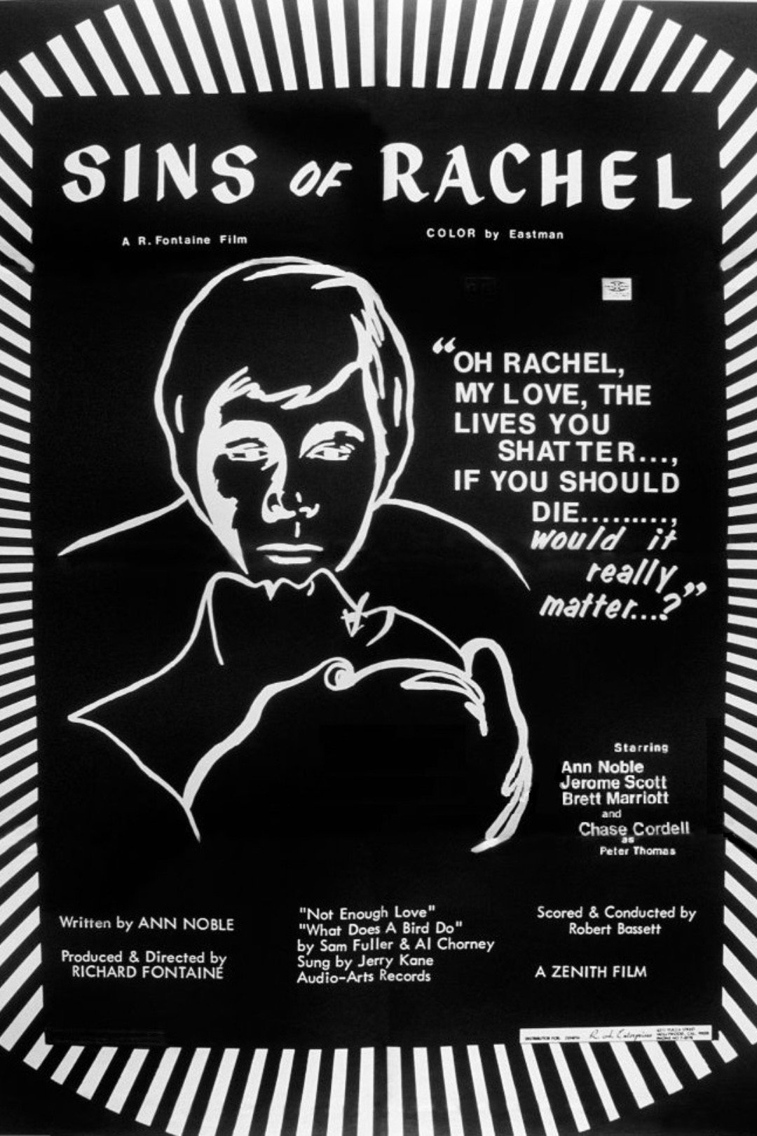 Sins of Rachel movie poster print