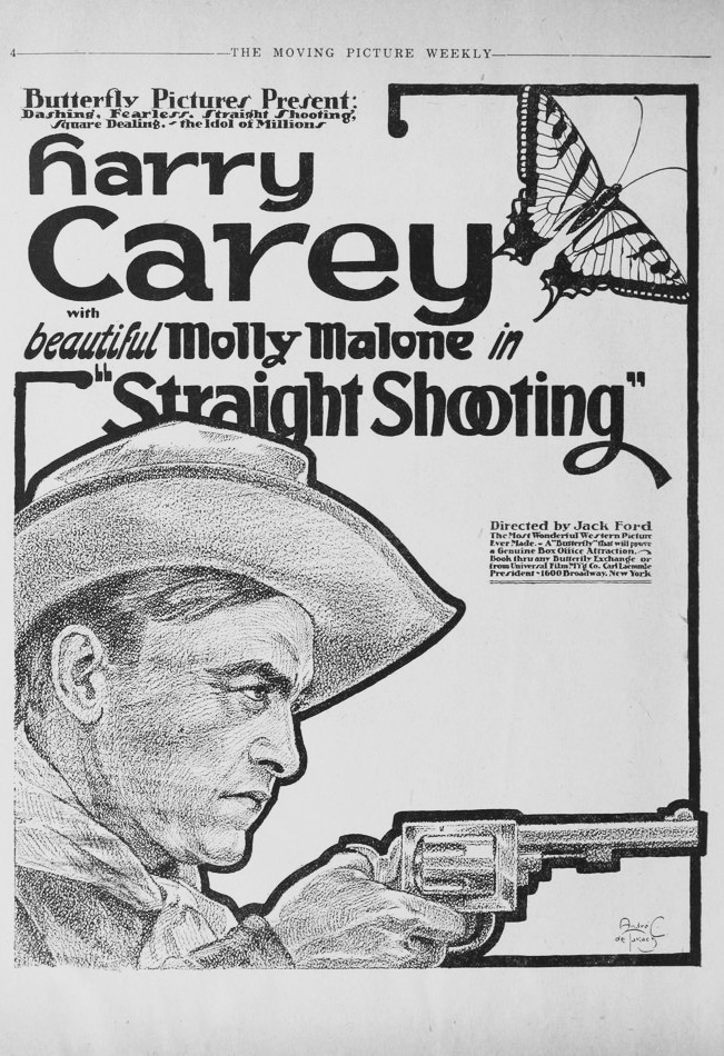 Straight Shooting movie poster print