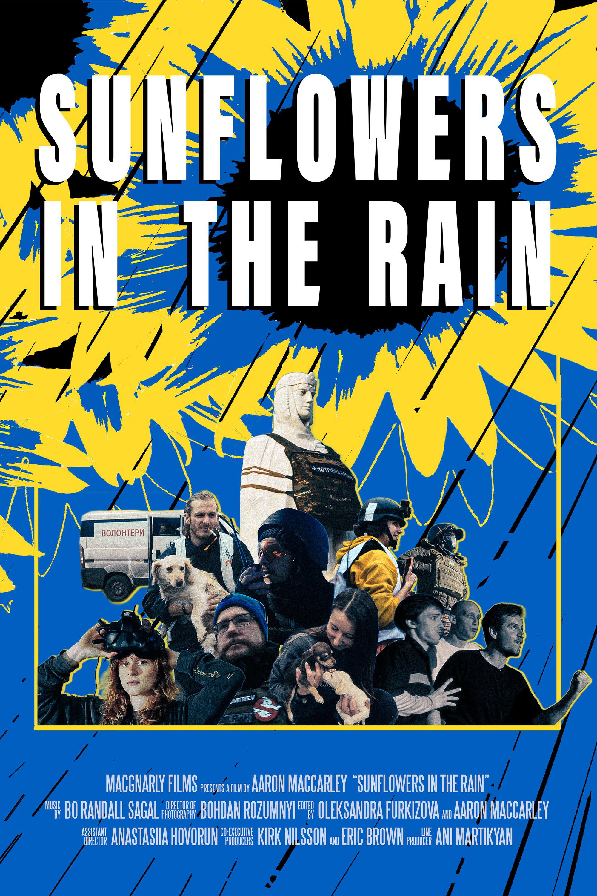 Sunflowers in the Rain movie poster print