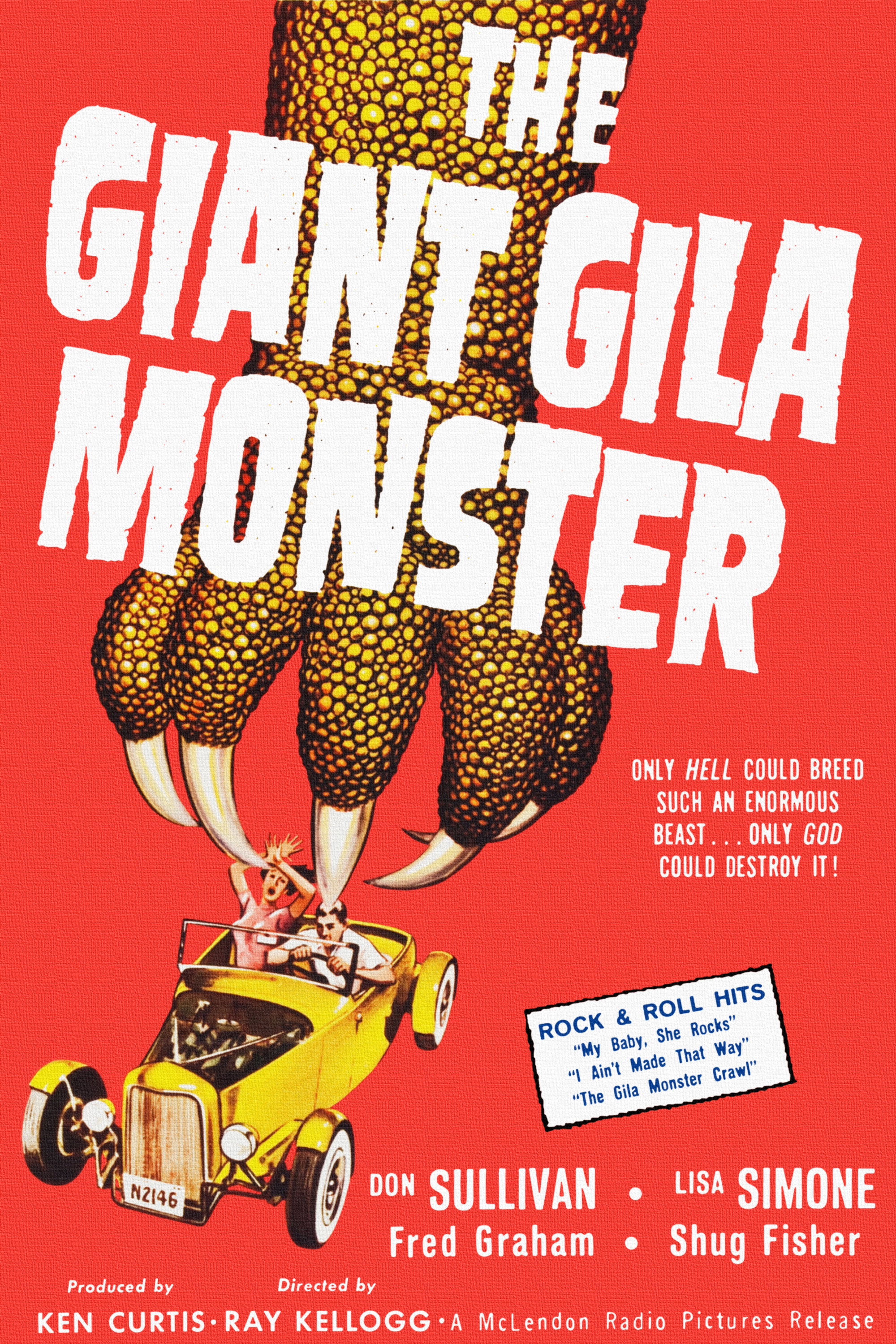The Giant Gila Monster movie poster print