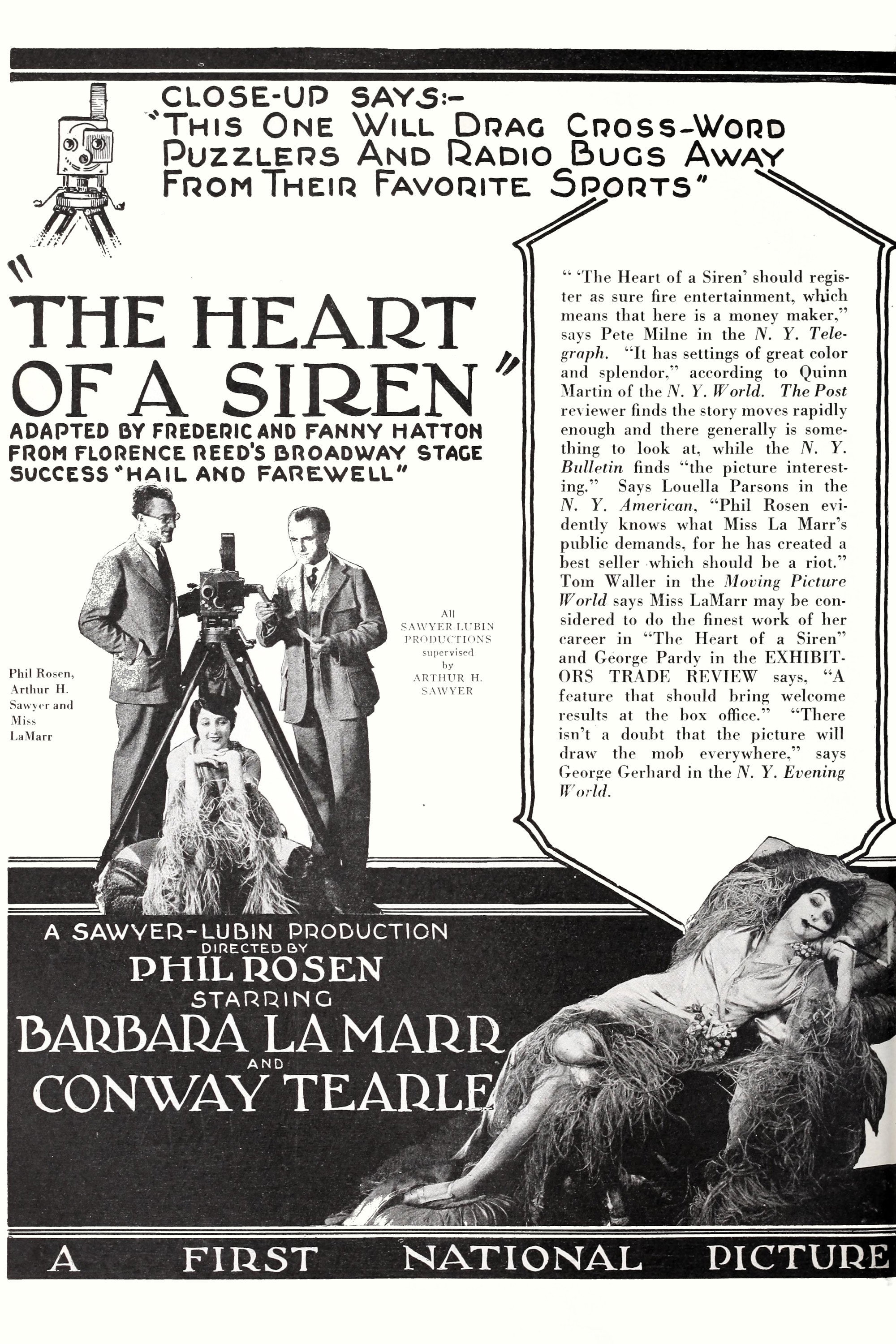 The Heart of a Siren movie poster print