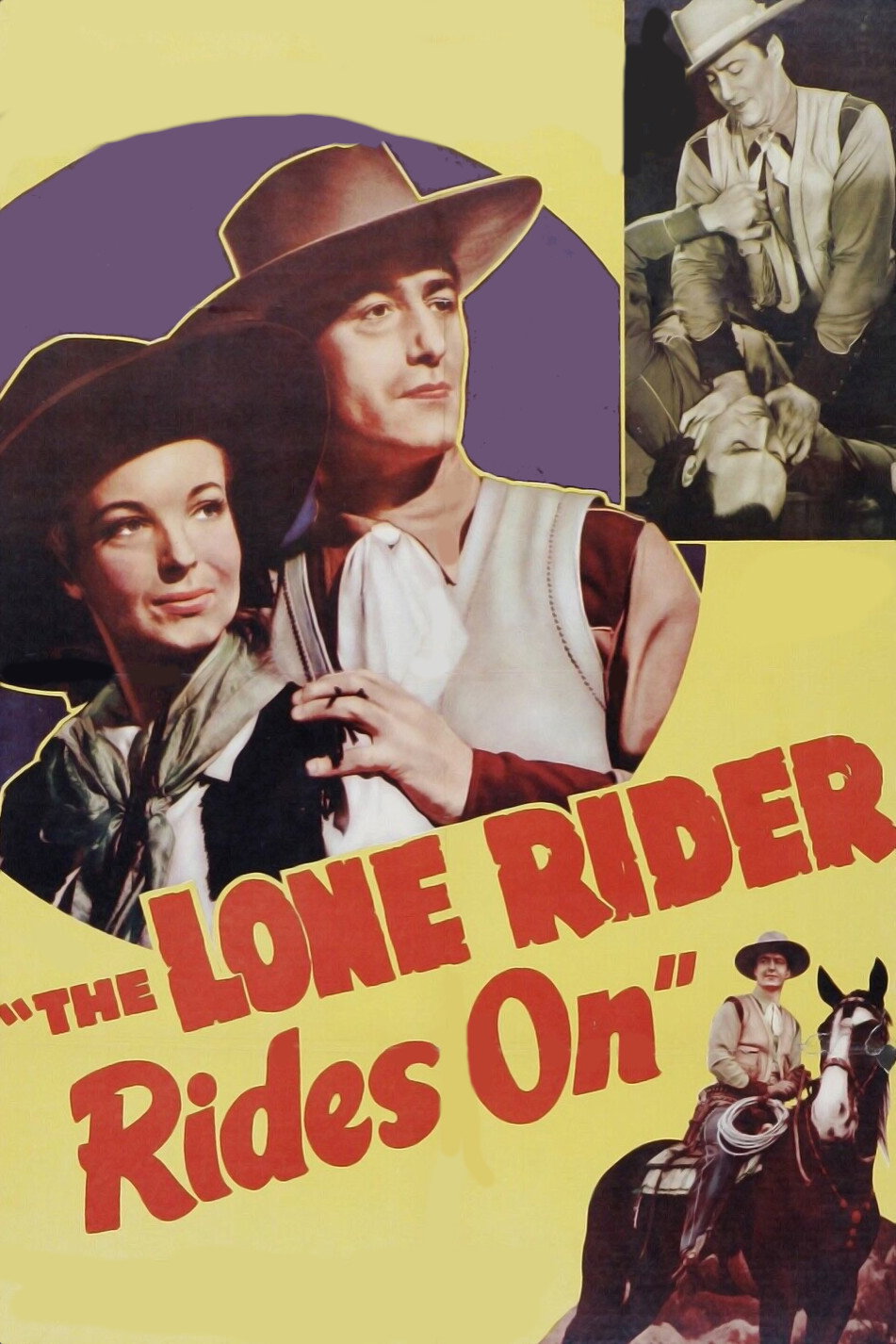 The Lone Rider Rides On movie poster print