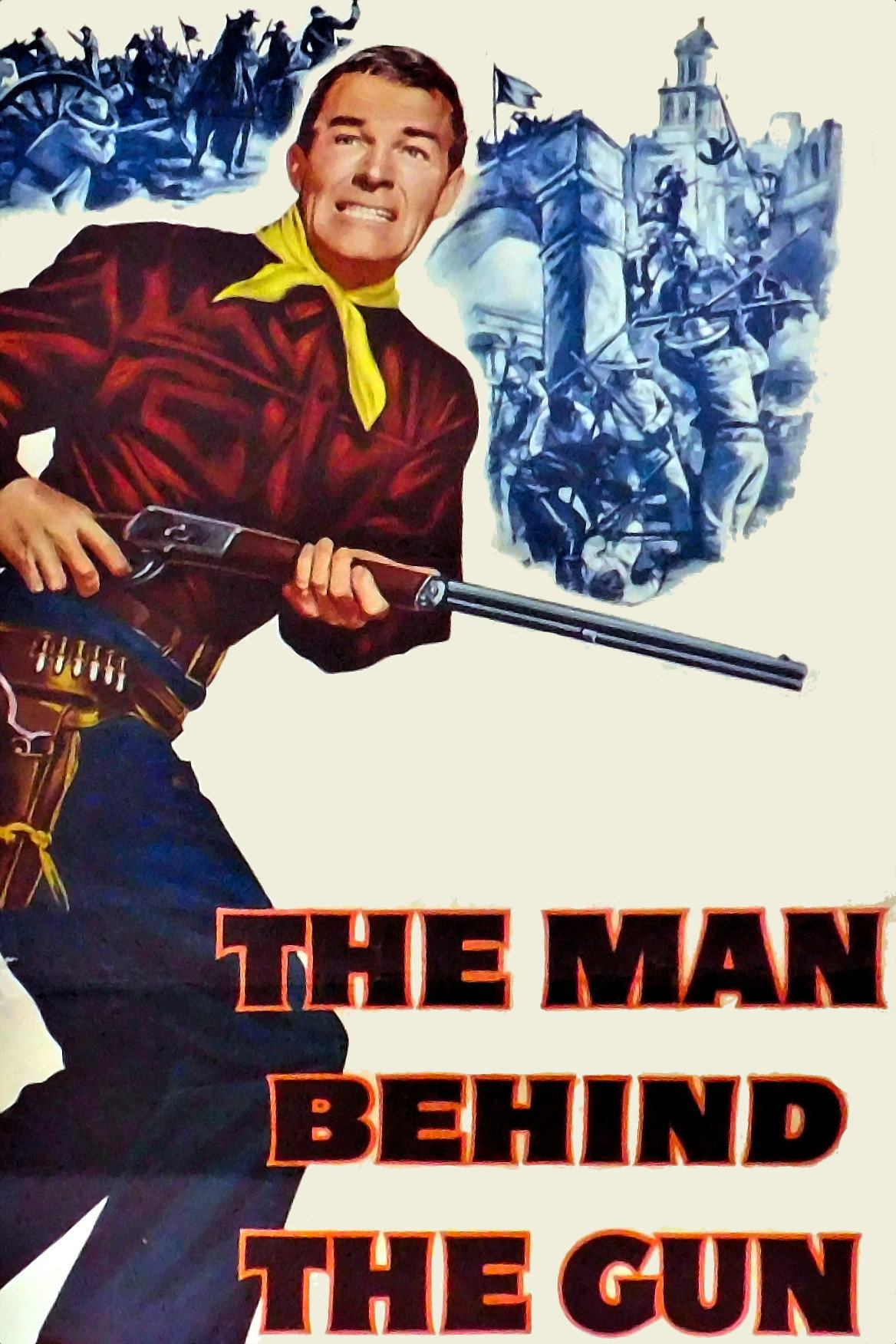 The Man Behind the Gun movie poster print