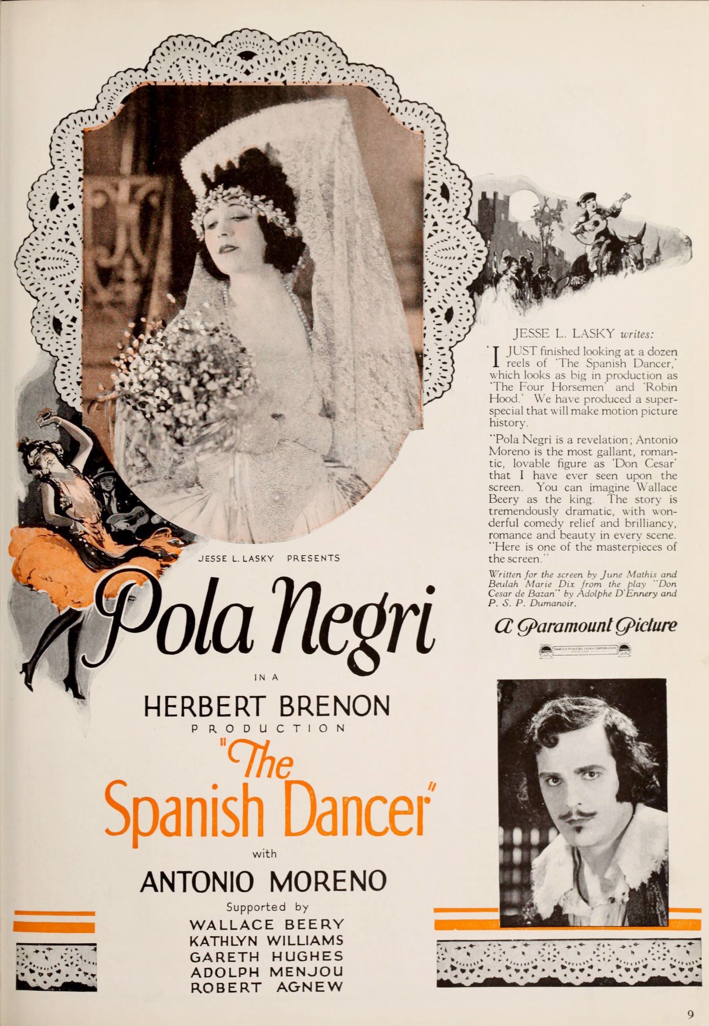 The Spanish Dancer movie poster print