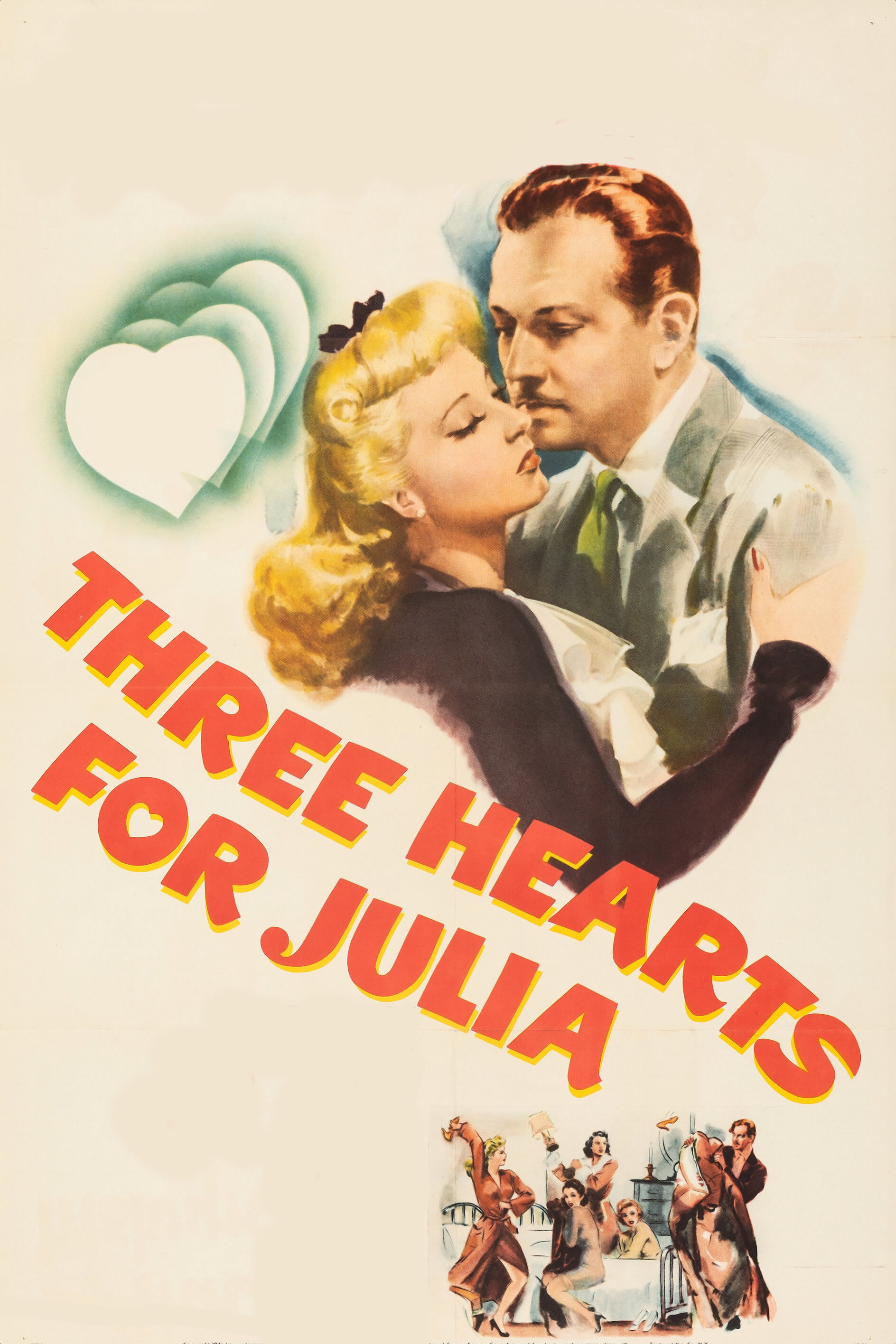 Three Hearts for Julia movie poster print