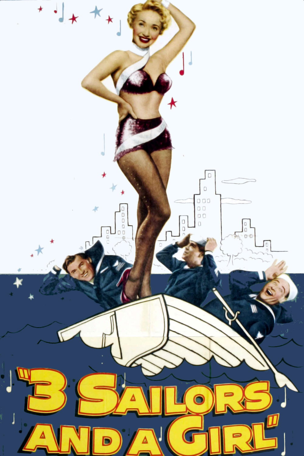Three Sailors and a Girl movie poster print