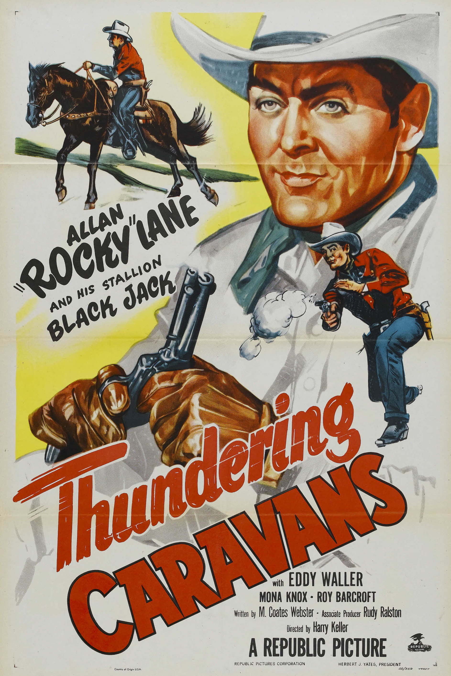 Thundering Caravans movie poster print