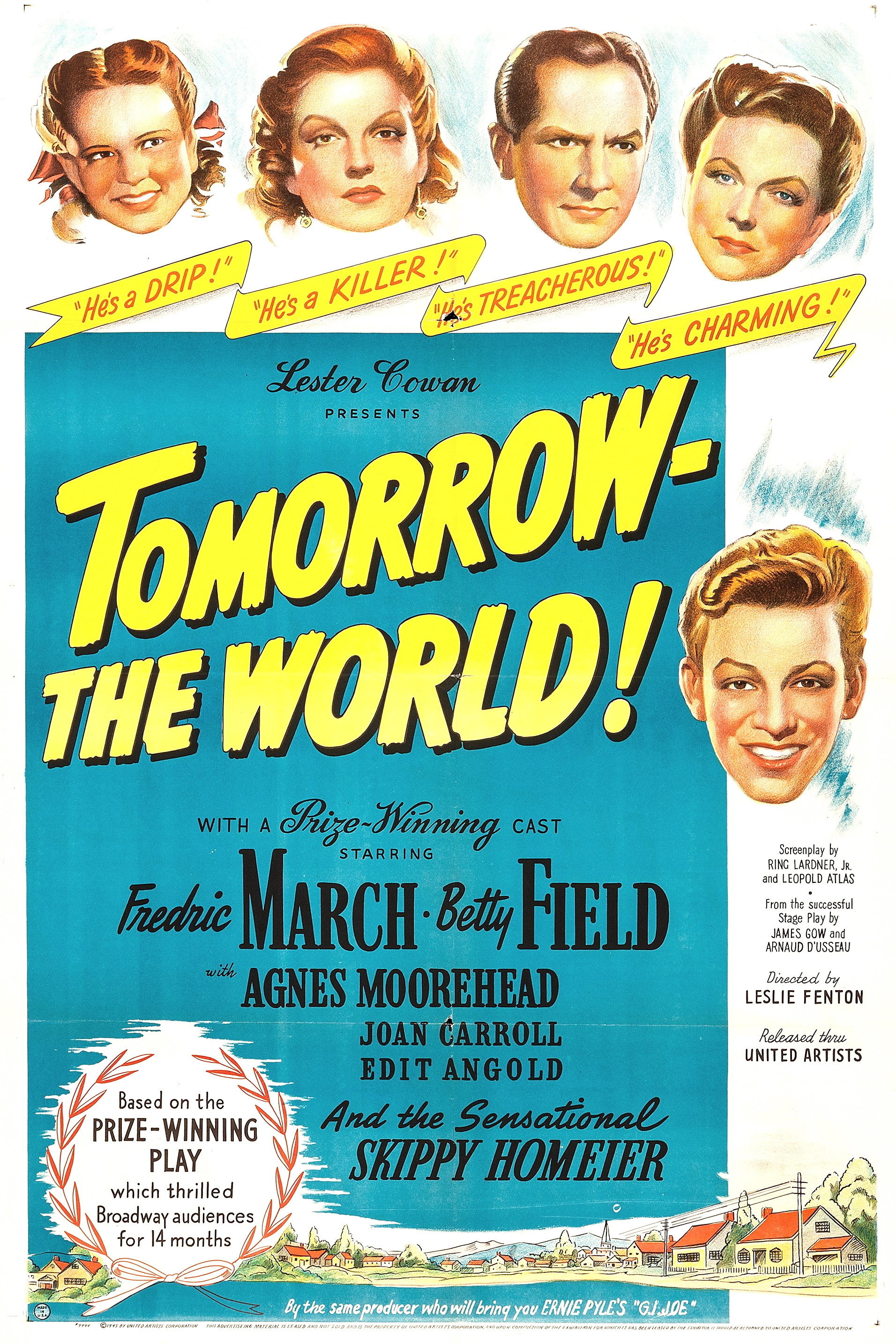 Tomorrow, the World! movie poster print