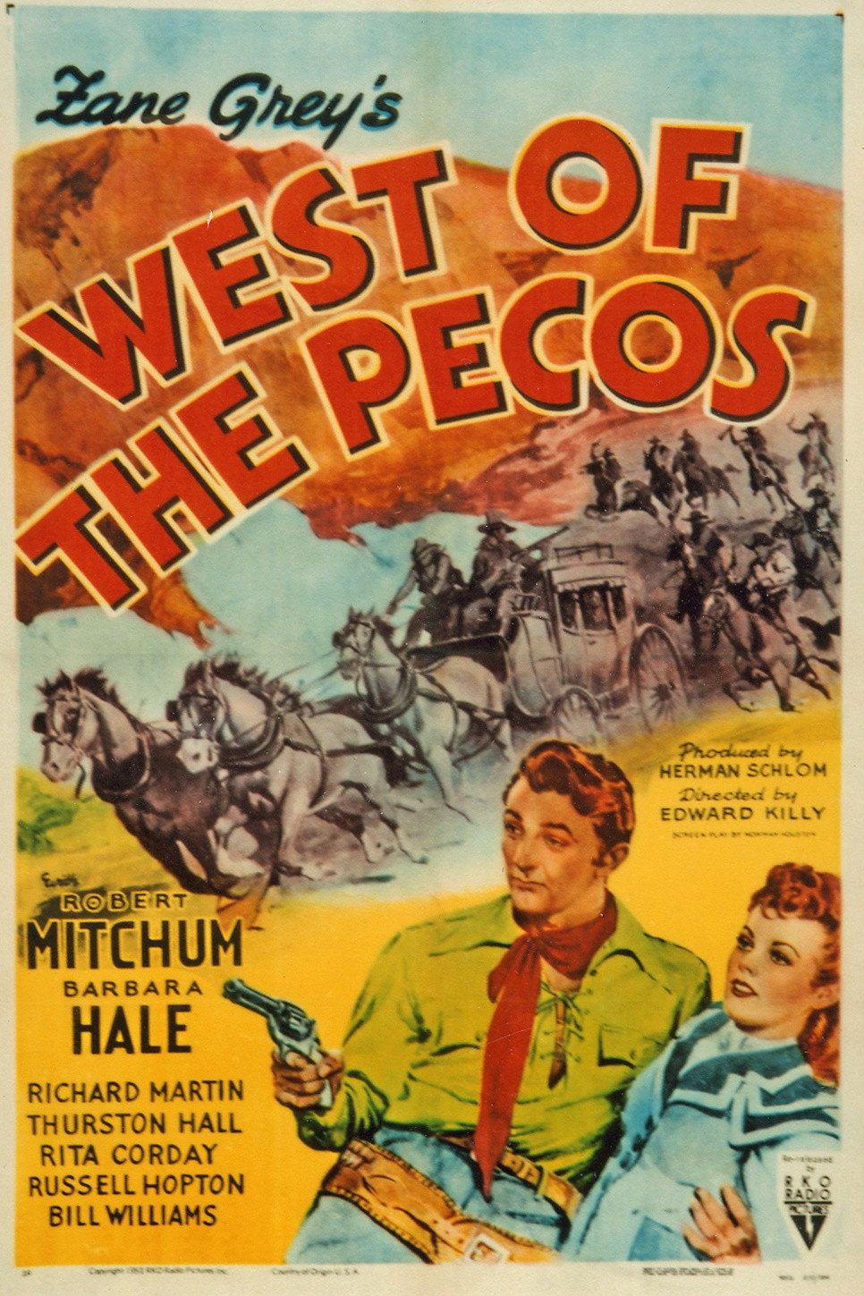 West of the Pecos movie poster print