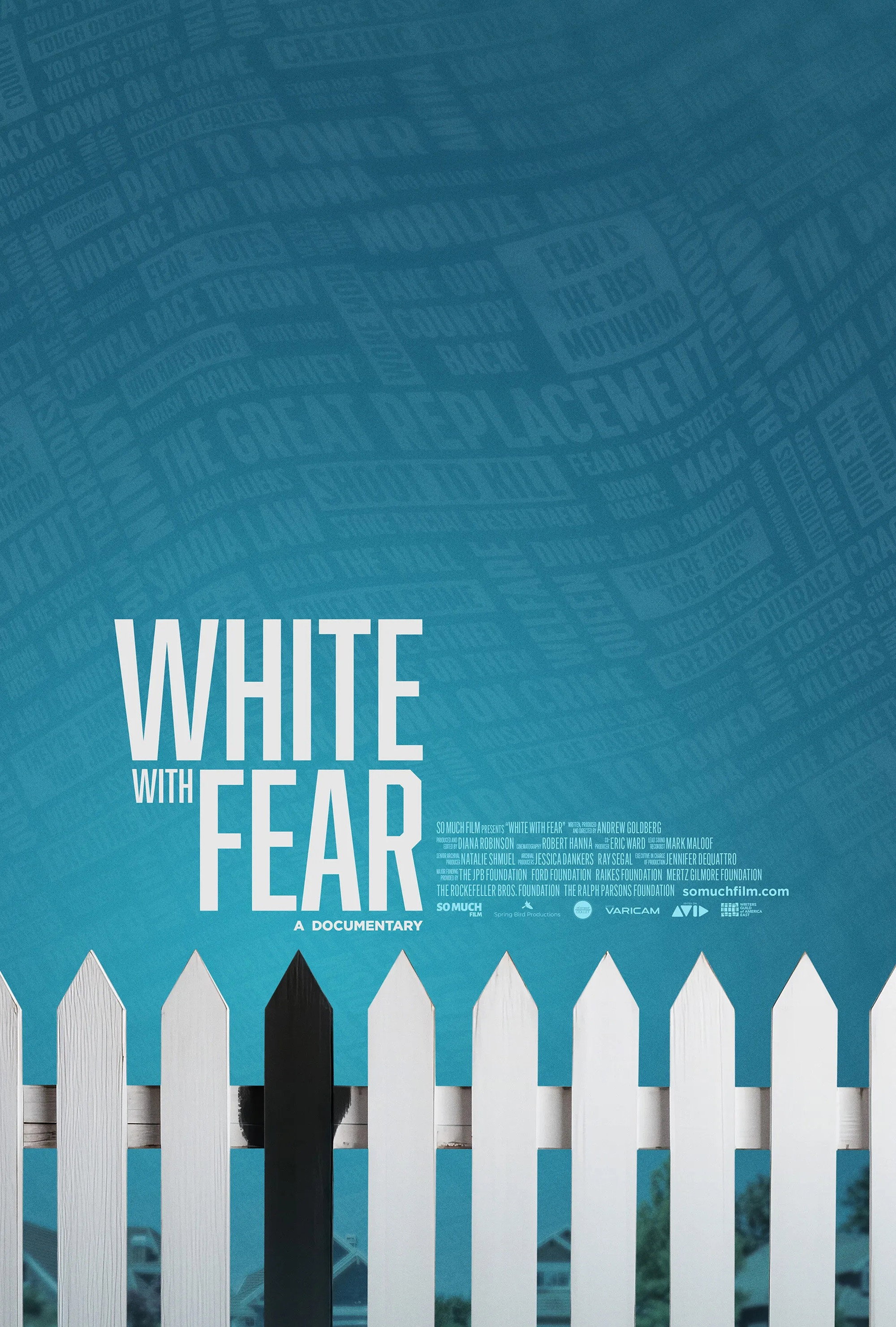White with Fear movie poster print